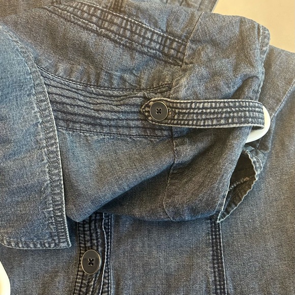 DKNY  Belted Denim Blue Romper, Size 28 - Picture 15 of 15